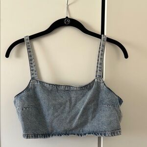 H&M / Denim Blue Women's Crop Top - S